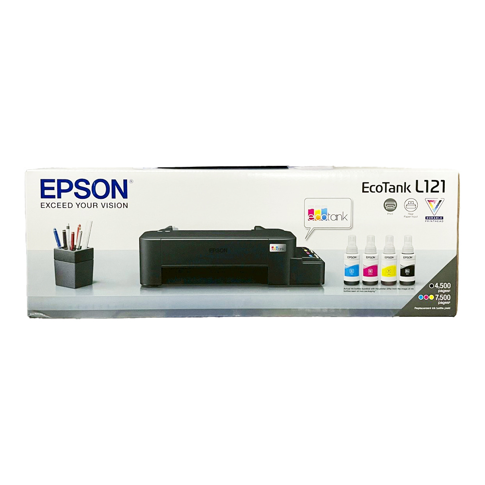 EPSON L121 【全新品+送折疊手機架】單功能連續供墨印表機