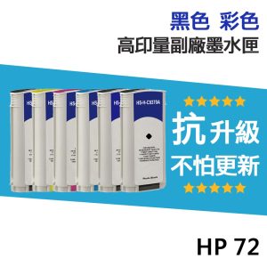 HP 72 高印量副廠墨水匣《抗升級版本》 適 T795/T790/T1200/T1300/T2300/T620